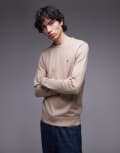 [Tommy Hilfiger] Tommy Hilfiger essential cotton jumper in taupe-Neutral M NUDE
