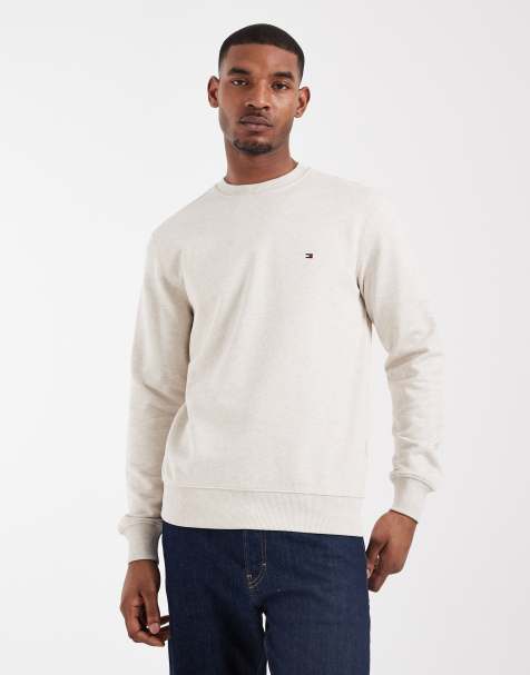 Tommy Hilfiger essential crew neck sweatshirt in beige - view 1