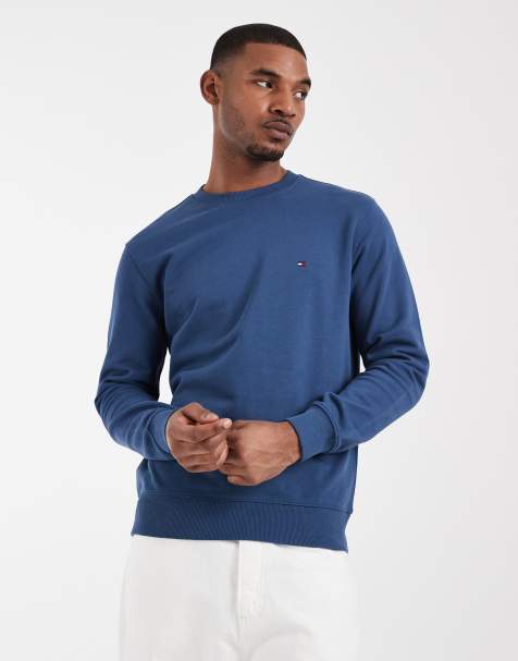 Tommy Hilfiger essential crew neck sweatshirt in blue - view 1
