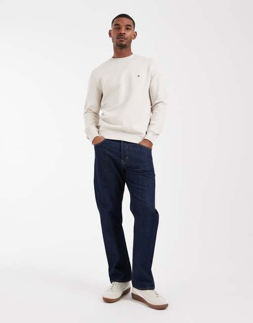 Tommy Hilfiger essential crewneck sweatshirt in beige, 3 of 5