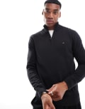 [Tommy Hilfiger] Tommy Hilfiger essential half zip jumper in black L Black