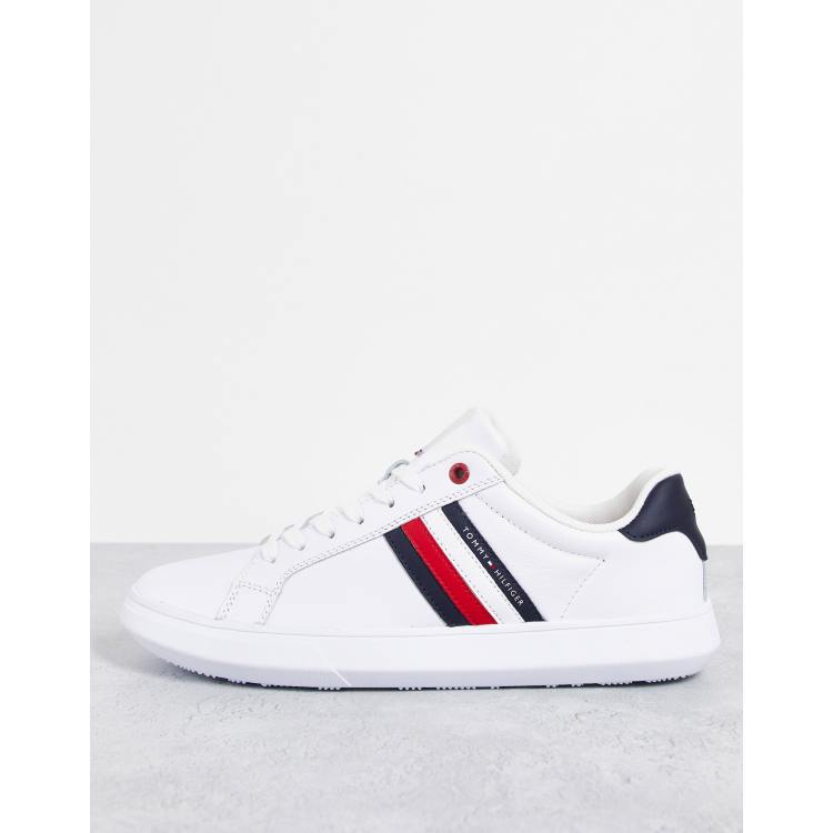 Tommy Hilfiger essential leather cupsole sneakers in white