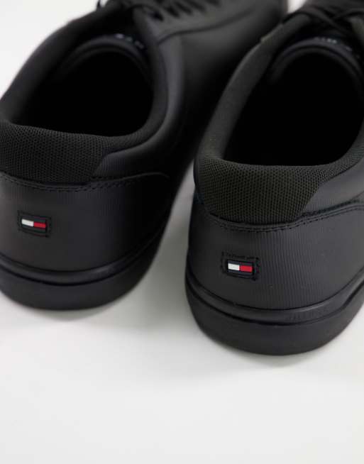 Tommy hilfiger black store leather shoes