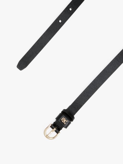 Tommy Hilfiger – Essential – Ledergürtel in Schwarz mit TH-Monogramm, 3 von 4