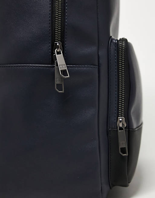 Coalescence consonant short Tommy Hilfiger Essential logo backpack in blue | ASOS
