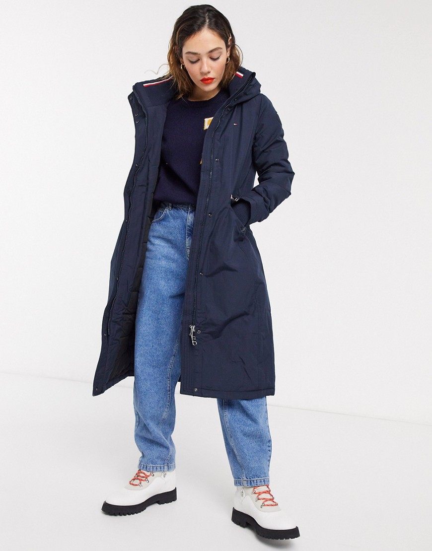 Tommy Hilfiger essential long padded parka in navy