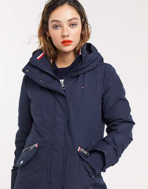 Tommy Hilfiger essential long padded parka in navy