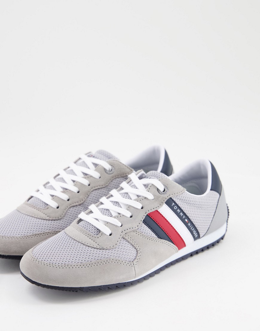 Tommy Hilfiger essential mesh runner trainers in grey