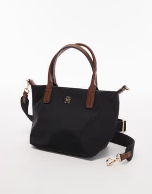 Tommy Hilfiger Essential Mini Cross Body Tote In Black