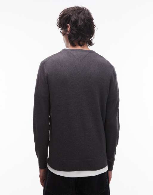 Tommy Hilfiger – Essential – Mörkgrå tröja i bomull, 3 av 5
