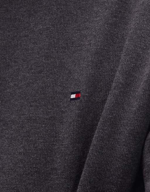 Tommy Hilfiger – Essential – Mörkgrå tröja i bomull, 5 av 5