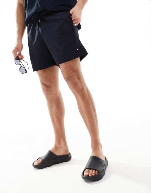 Tommy Hilfiger - Essential - Pantaloncini da bagno taglio medio blu navy con coulisse