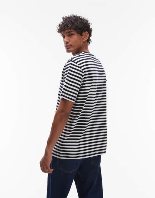 Tommy Hilfiger essential regular fit stripe T-shirt in navy