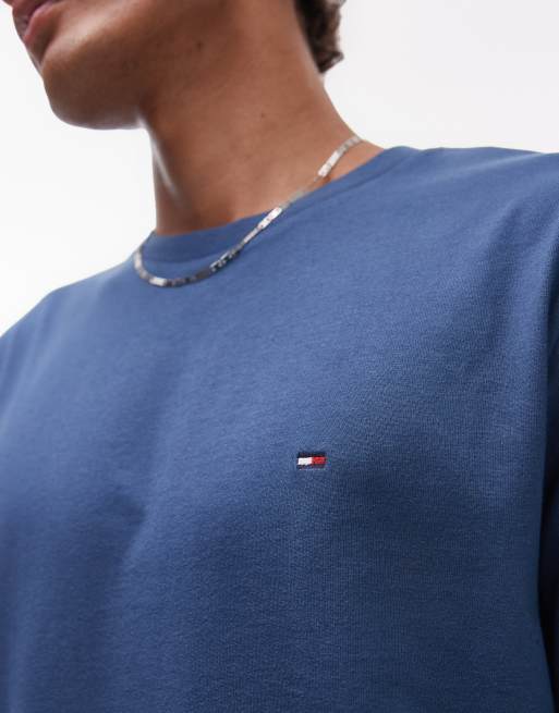 Tommy Hilfiger essential regular fit t-shirt in blue, 3 of 4