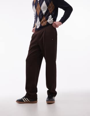 Tommy Hilfiger Essential Sweat Pant Trousers In Brown