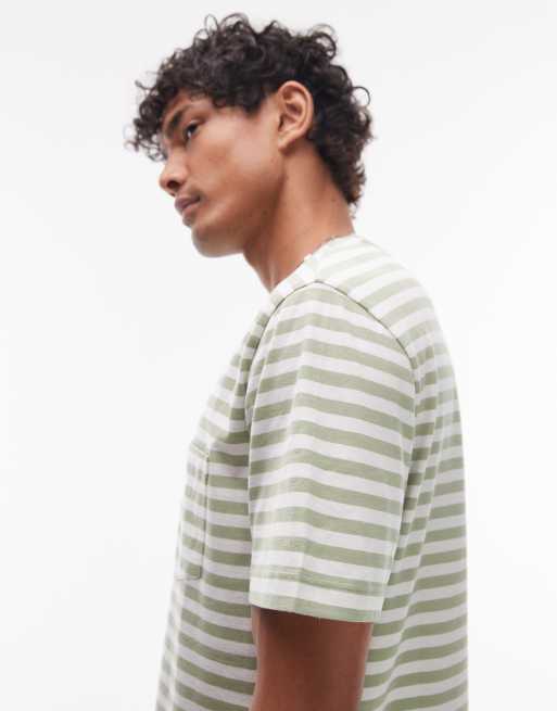 Tommy Hilfiger – Essential – Szałwiowy T-shirt o regularnym kroju w paski, 2 z 4