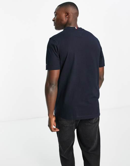 Tommy Hilfiger – Essential – T-Shirt in Marineblau mit Monogramm-Logo, 2 von 4