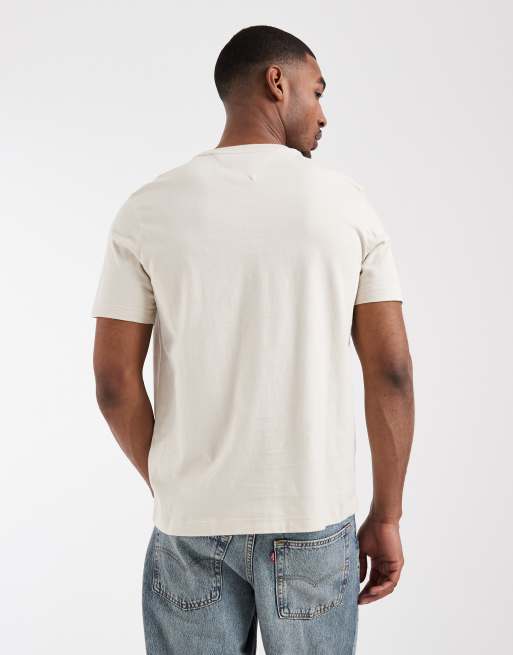 Tommy Hilfiger - Essential - T-shirt vestibilità classica beige chiaro, 5 di 5