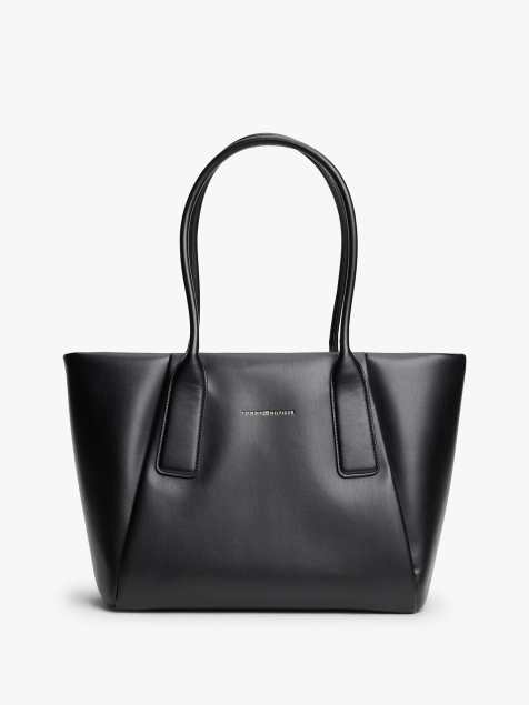 Tommy Hilfiger – Essential – Tragetasche in Schwarz mit Metallic-Logo - view 1