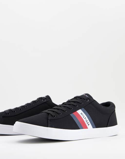 tommy hilfiger black trainers ladies