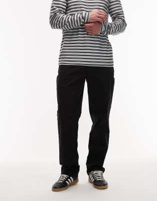 Tommy Hilfiger essential twill pants in black-Neutral
