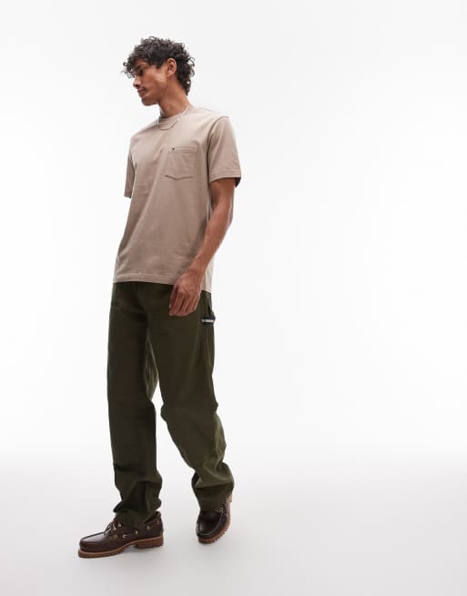 Tommy Hilfiger - Essentials - Beige T-shirt med lomme, 3 af 4
