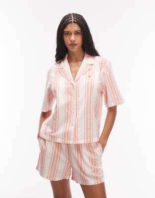 Tommy Hilfiger Essentials Pajama Set In Orange