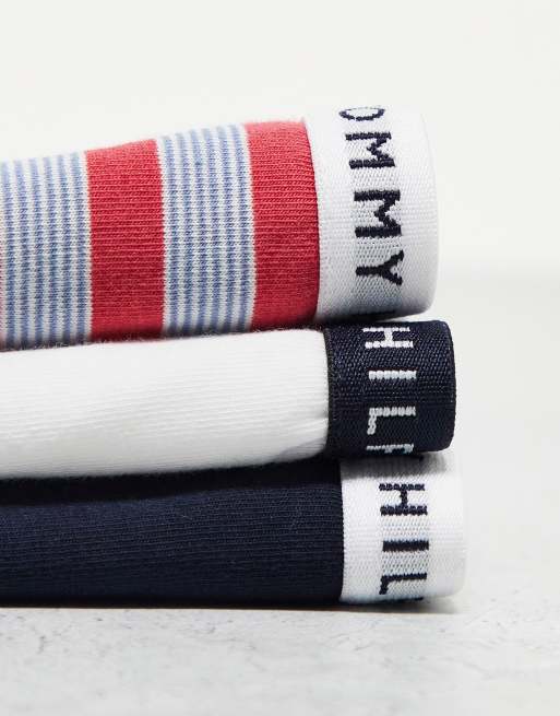 Tommy Hilfiger - Essentials - Set van 3 slips met strepen in wit en woestijnlucht , 3 van 4