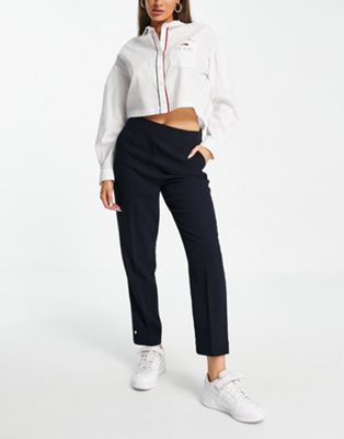 Tommy Hilfiger essesntial poly twill tailored trousers in navy