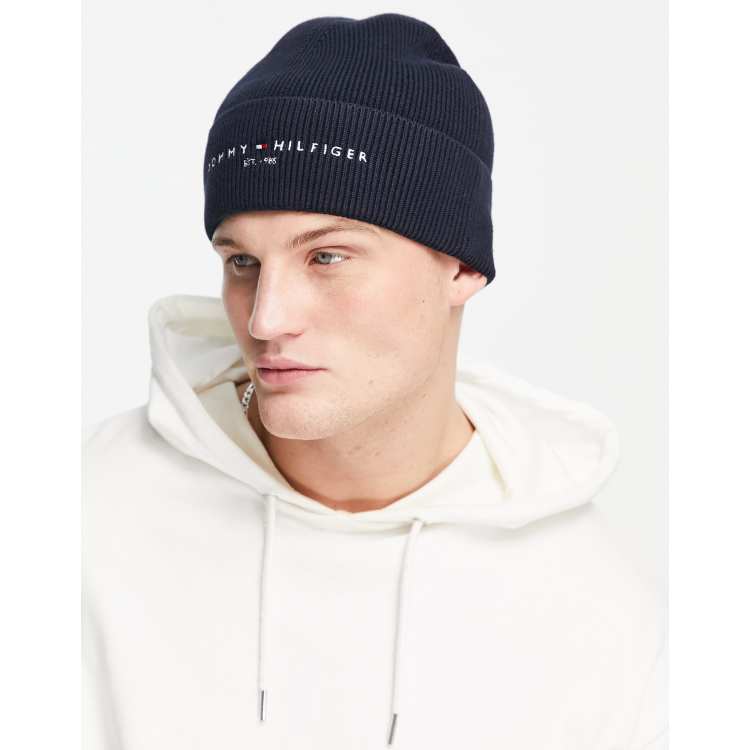 Men's hat TOMMY HILFIGER beanie with logo article XM0XM02096