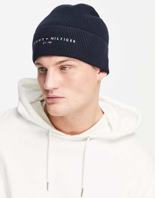 TOMMY HILFIGER Bonnet en tricot côtelé hommes - Tommy Hilfiger