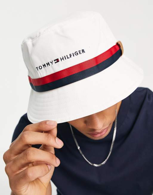 Tommy Hilfiger - Established - Hvid bøllehat med flag-design, 4 af 4