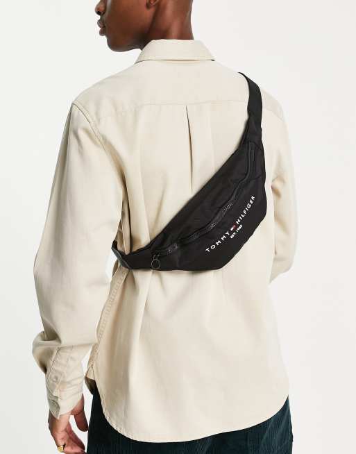 Helt tør kul Bibliografi Tommy Hilfiger established logo bum bag in black | ASOS