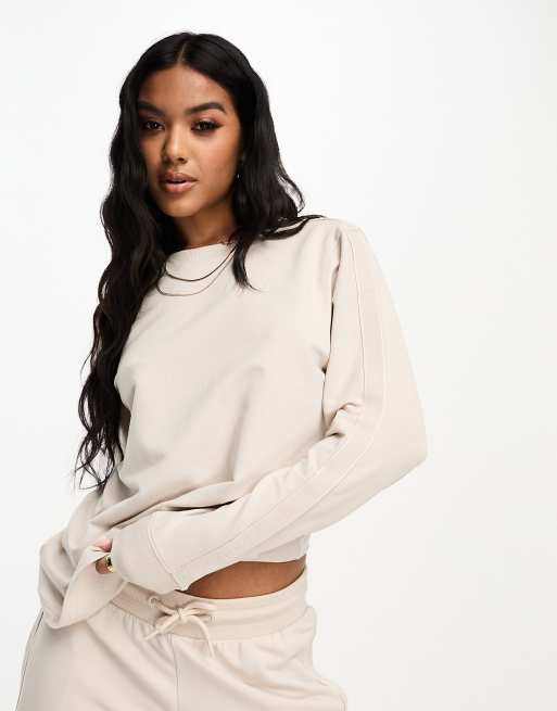 Tommy Hilfiger Established lounge sweatshirt in beige ASOS