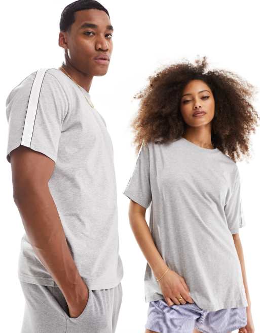 Tommy Hilfiger - Established - Lounge-T-shirt in grijs