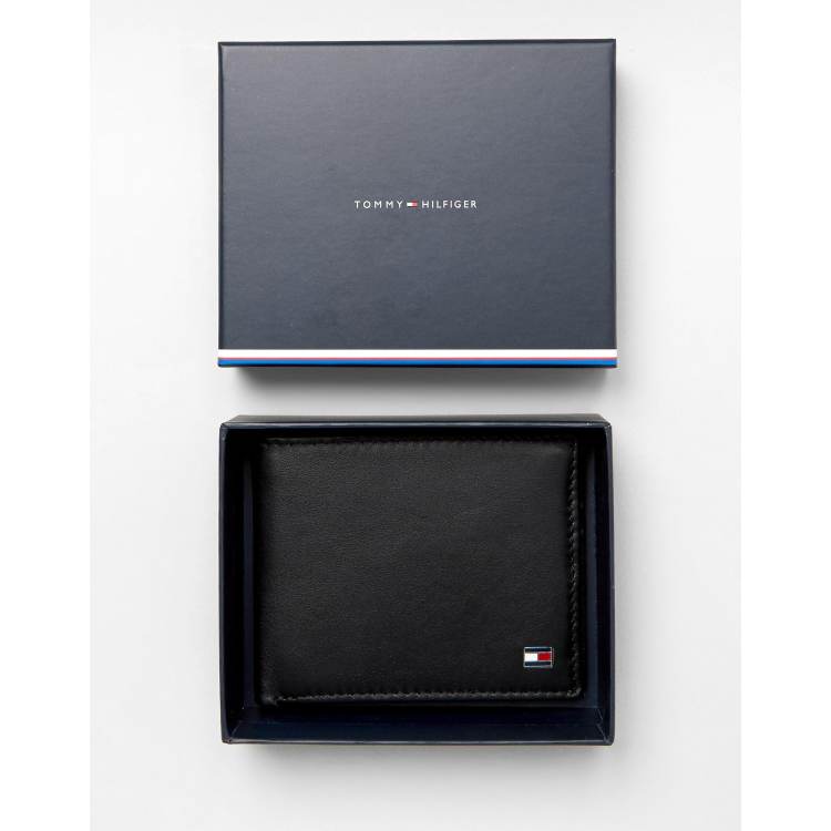 Tommy hilfiger eton mini billfold leather wallet in black discount