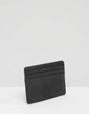 tommy hilfiger eton leather cardholder in black