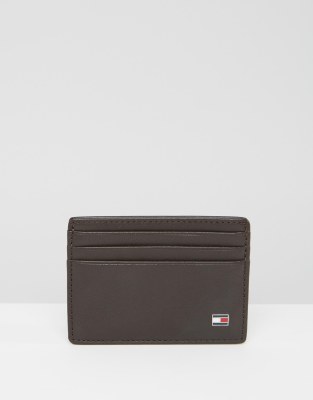 tommy hilfiger eton leather cardholder in black