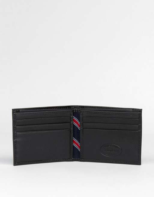 | mini ASOS Tommy billfold black leather wallet Eton Hilfiger in