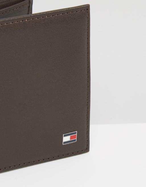 Tegn et billede humane Hvor Tommy Hilfiger Eton mini billfold leather wallet in brown | ASOS