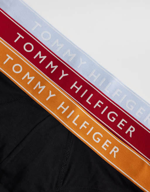 Tommy Hilfiger Everyday Essentials 3-pack briefs in black with orange/gray/red waistbands, 3 of 3