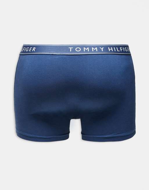 Tommy Hilfiger Everyday Essentials 3 pack trunks in blue/cream/grey, 3 of 3