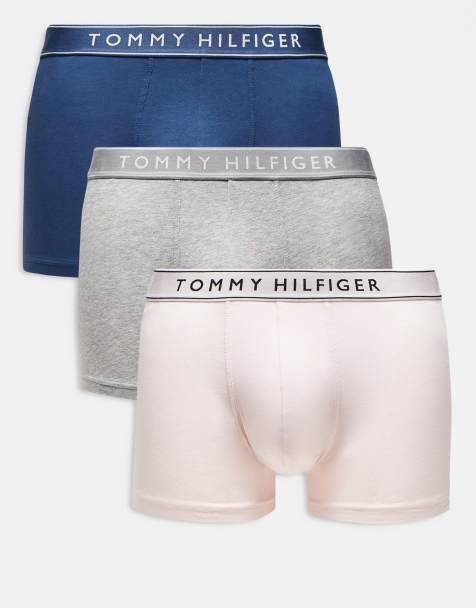 Tommy Hilfiger - Everyday Essentials - Set van 3 boxershorts in blauw/crème/grijs - view 1