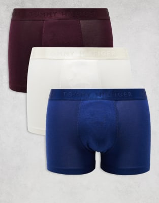 Tommy Hilfiger Everyday Luxe 3 pack trunk in burgundy/Ecru/blue-Multi φωτογραφία