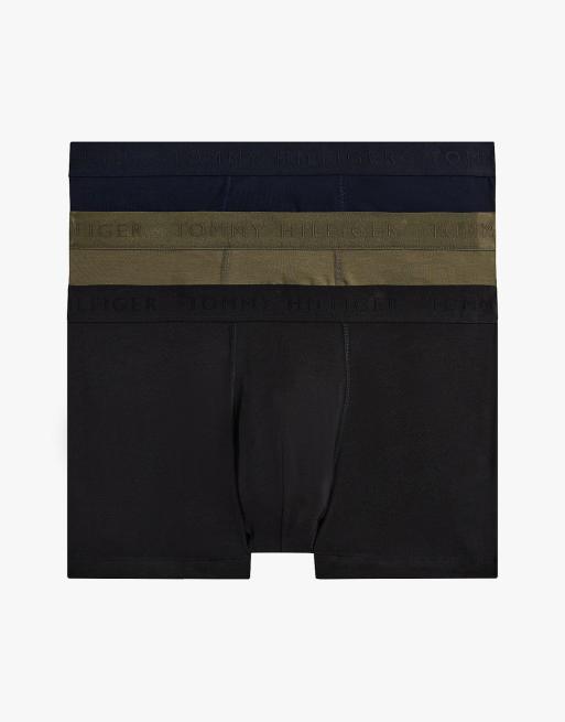 Tommy Hilfiger – Everyday Luxe – 3er-Pack Unterhosen in mehreren Farben mit farblich abgestimmtem Logo