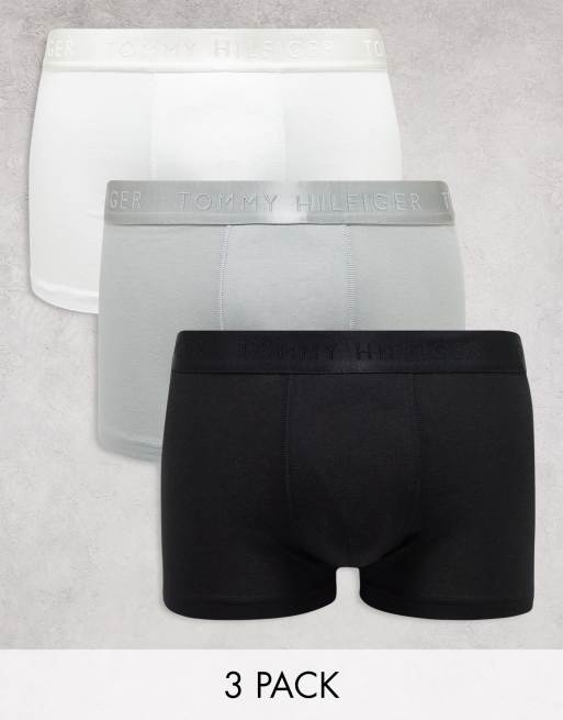 Tommy Hilfiger - Everyday Luxe - Lot de 3 boxers - Noir/blanc/gris