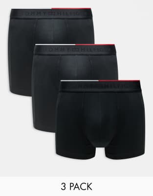 Tommy Hilfiger Everyday Micro fibre 3 pack trunk in black