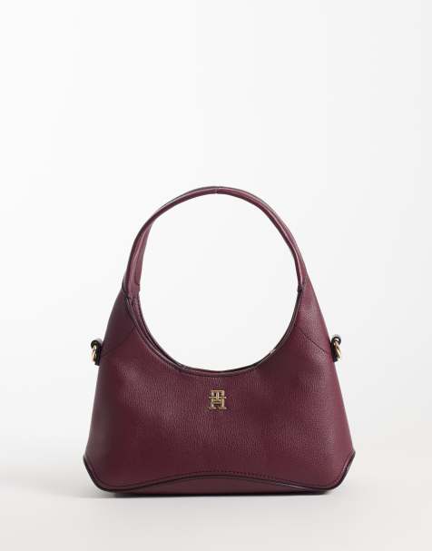 Tommy Hilfiger Everyday mini shoulder bag with cross-body strap in burgundy - view 1