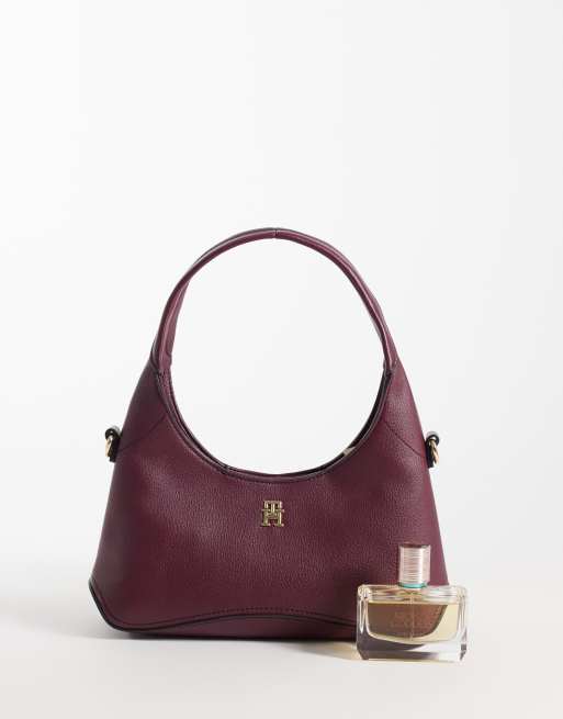 Tommy Hilfiger Everyday mini shoulder bag with cross-body strap in burgundy, 2 of 4