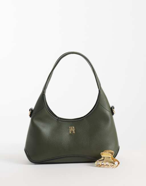 Tommy Hilfiger Everyday mini shoulder bag with cross-body strap in green, 2 of 4